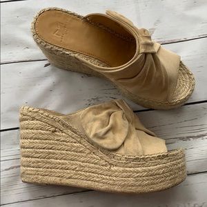 Marc Fisher Aida Bow Espadrille Wedges